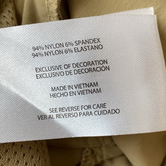 Eddie Bauer Cargo Shorts Women Size‎ 12 14 Khaki Camping Hiking Athletic NWT - Picture 7 of 16